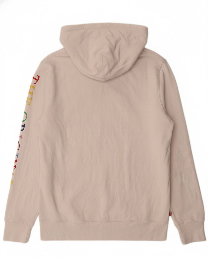 Suéter com capuz gráfico masculino LEVI'S médio algodão branco