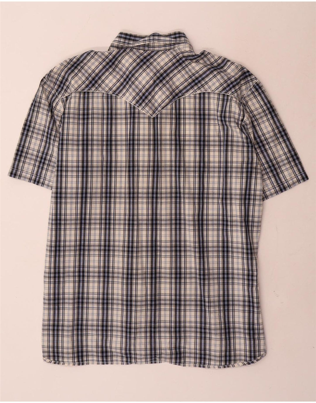 Camisa masculina de manga curta Levi's 2XL algodão xadrez azul