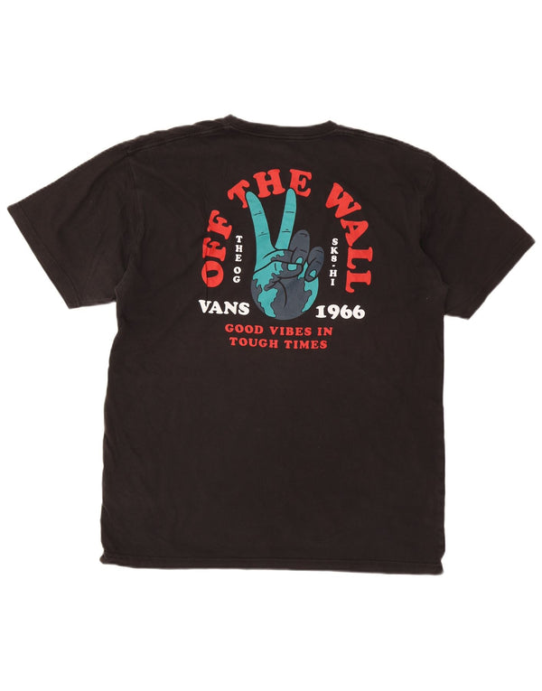 Camiseta Vans Masculina Classic Fit Graphic Top Grande Algodão Preto