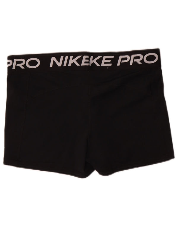 Shorts esportivos gráficos Nike Dri Fit feminino UK 18 XL preto poliéster