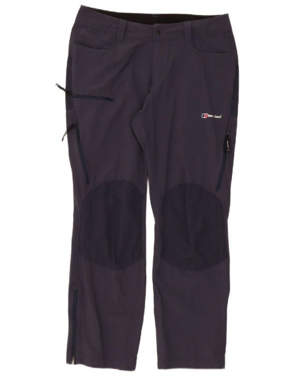 Calça cargo feminina Berghaus para caminhada Reino Unido 14 grande W36 L29 azul marinho nylon