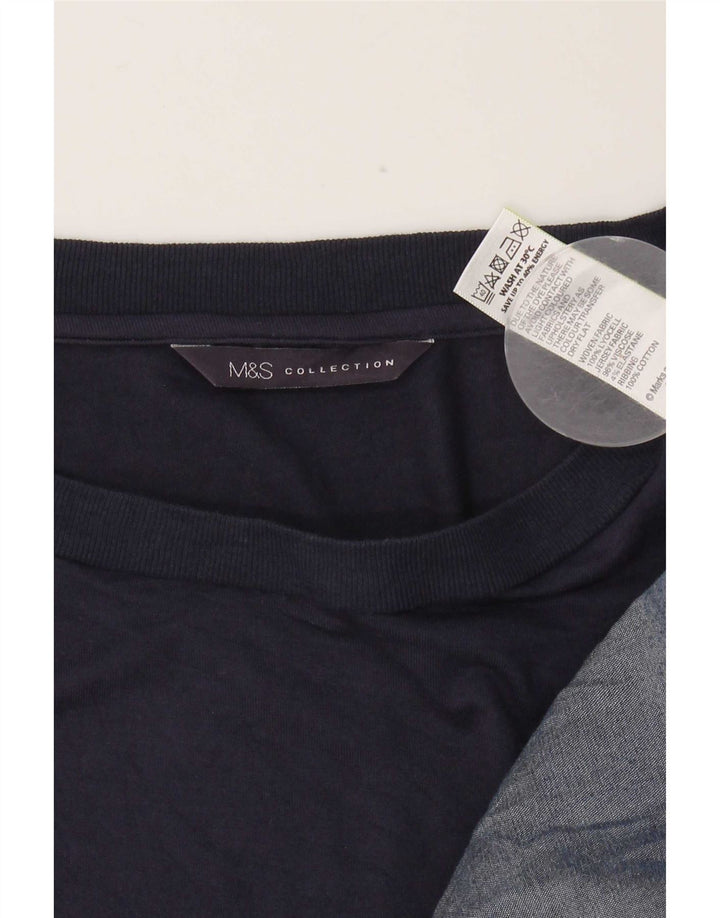 Vestido básico feminino Marks & Spencer UK 12 médio azul marinho Lyocell