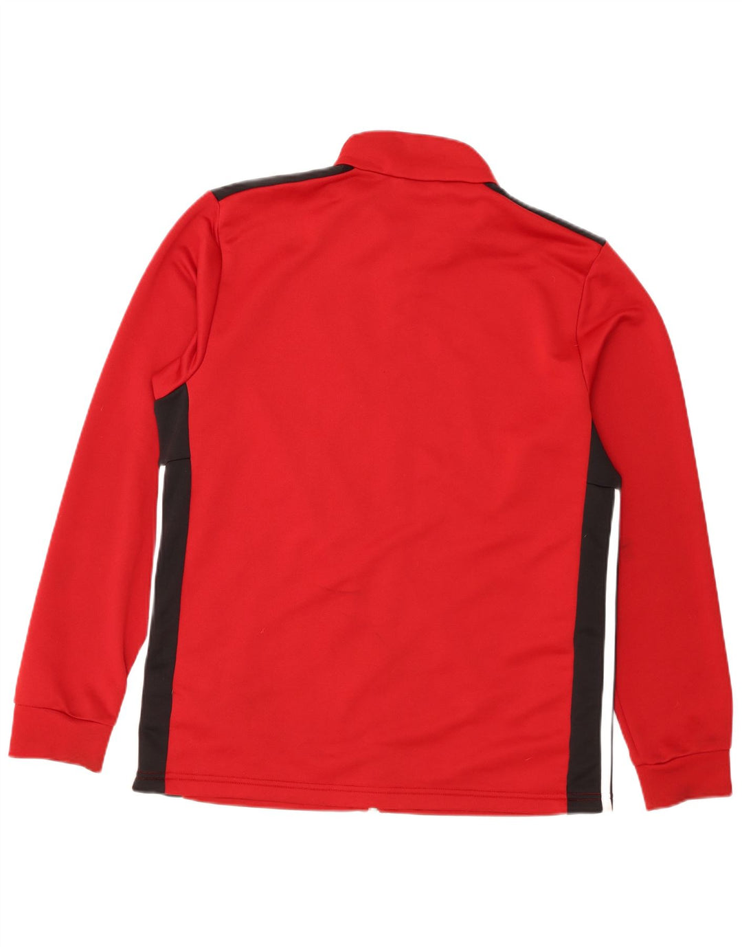 Adidas Mens Treino Top Jaqueta Grande Poliéster Colorblock Vermelho