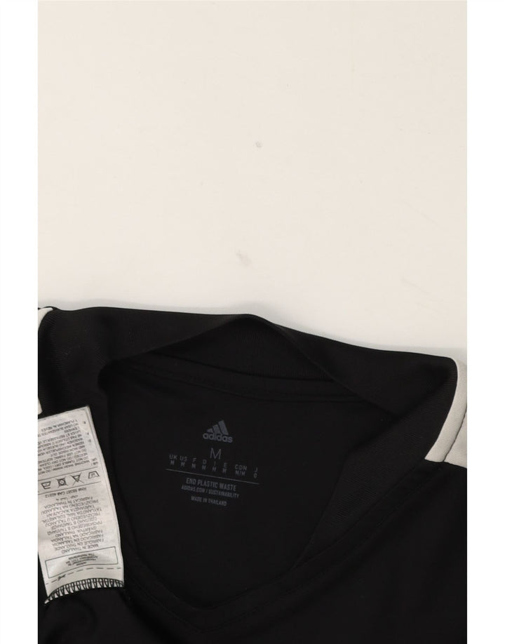 Adidas Mens Aeroready Camiseta Top Médio Preto Colourblock Poliéster