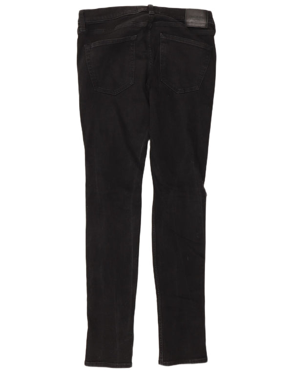 Hollister Mens Stacked Distressed Jeans Skinny W34 L32 Algodão Cinza