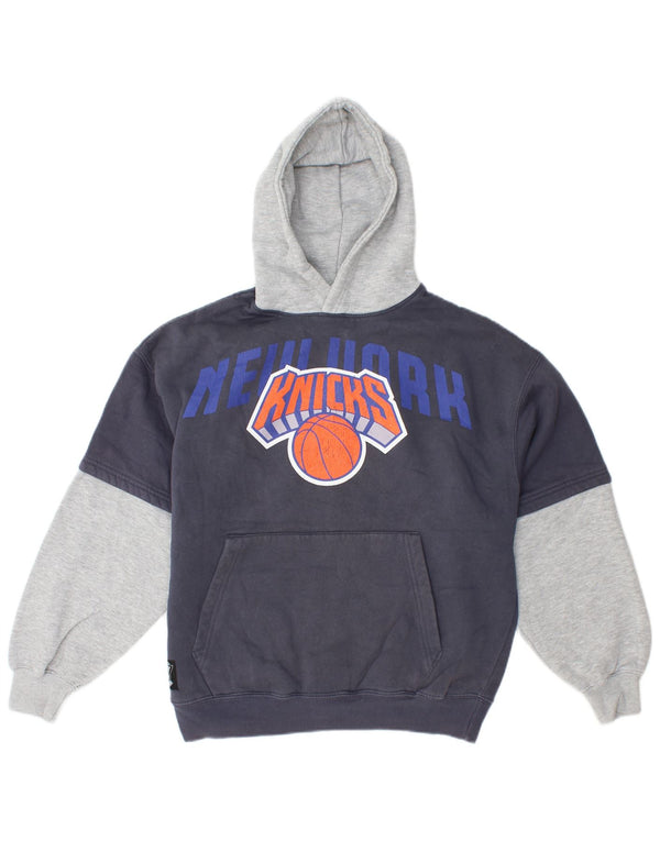 Zara Boys New York Knicks moletom com capuz 13-14 anos azul marinho colorblock