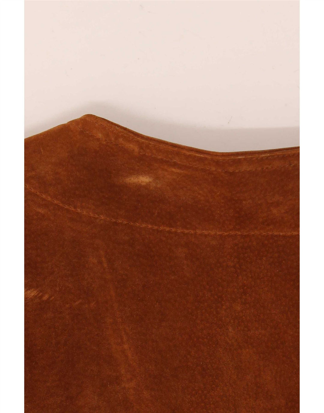 Colete masculino de camurça Front Line UK 48 2XL couro marrom