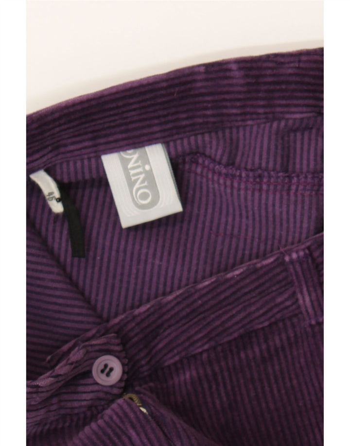 NINO Womens Straight Corduroy Trousers W32 L29 Purple Cotton Vintage NINO and Second-Hand NINO from Messina Hembry 