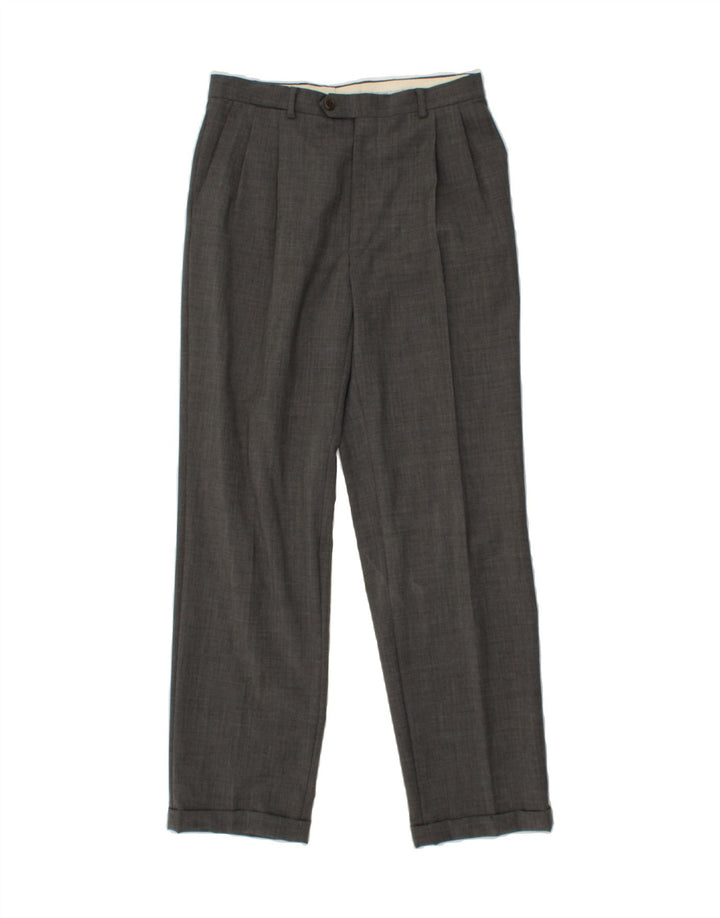 Conjunto masculino de 3 botões e 2 peças VALENTINO IT 48 médio W38 L32 lã virgem cinza