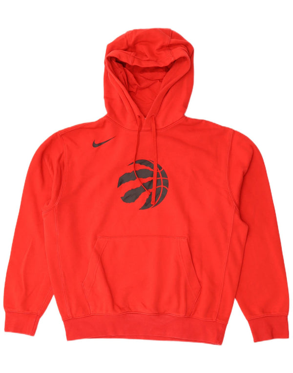 Moletom com capuz gráfico Nike Toronto Raptors masculino médio algodão vermelho
