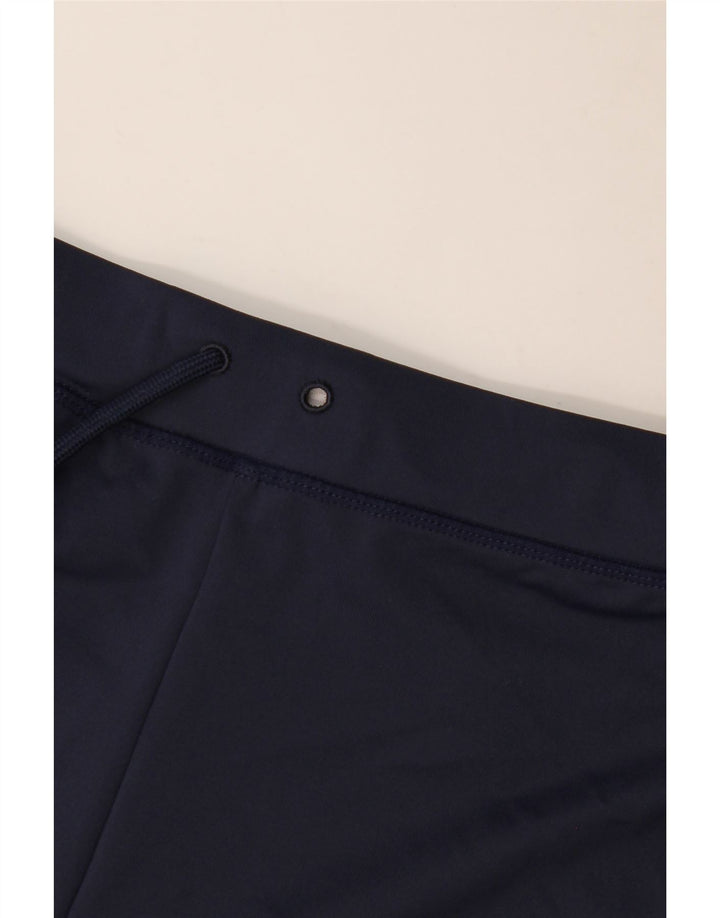 Shorts esportivos femininos Kappa UK 14 grande poliéster azul marinho
