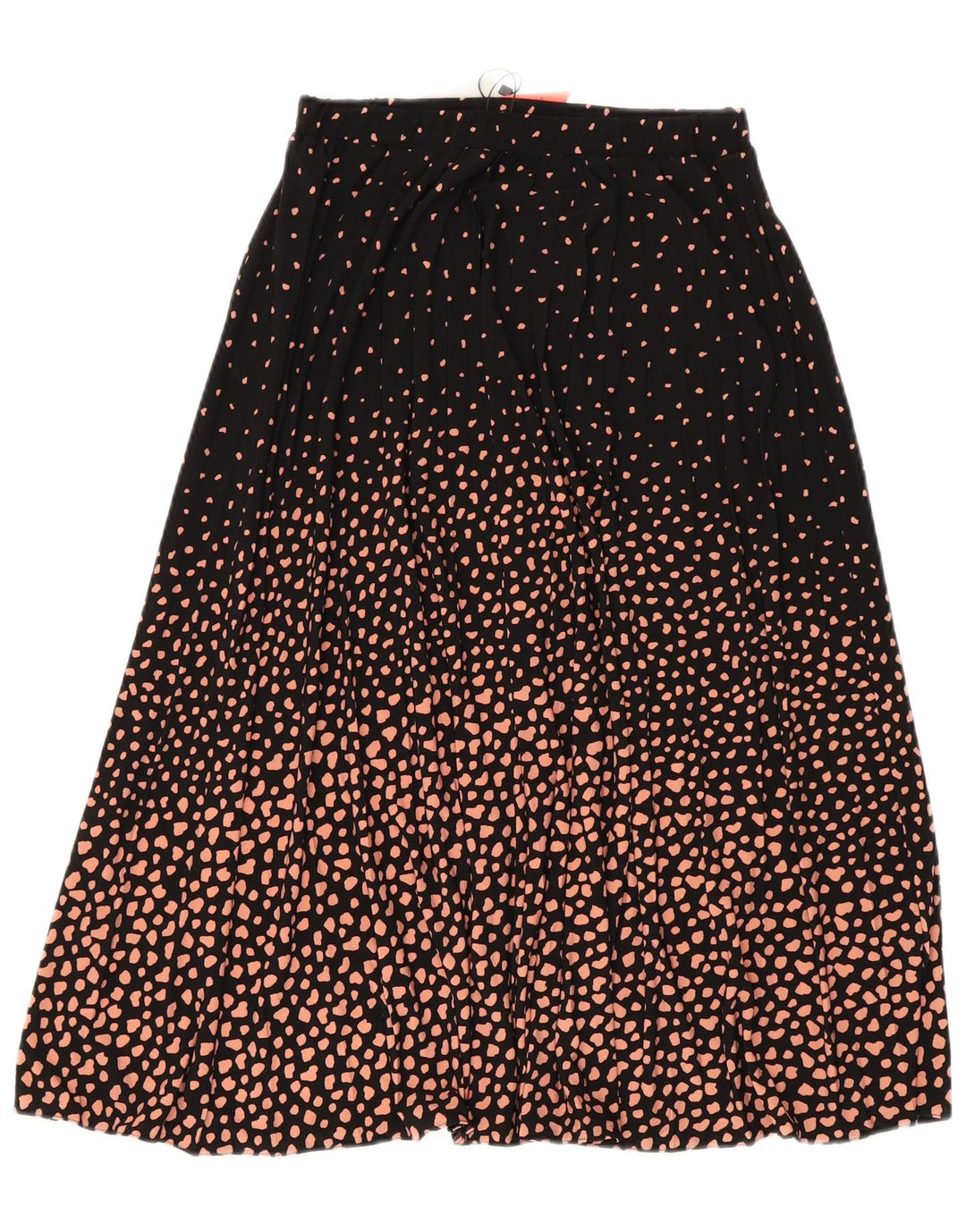 Saia feminina Oasis larga média W28 poliéster manchado preto