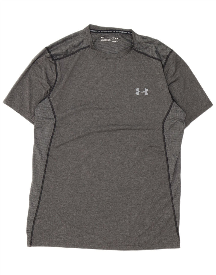 Camiseta masculina Under Armour Heat Gear superior cinza poliéster