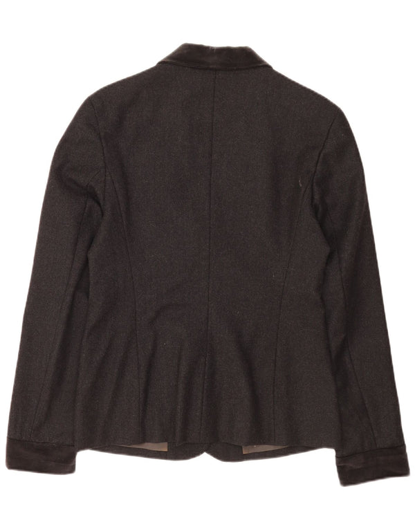 Jaqueta blazer feminina de 4 botões Anna Molinari IT 42 cinza médio colorblock