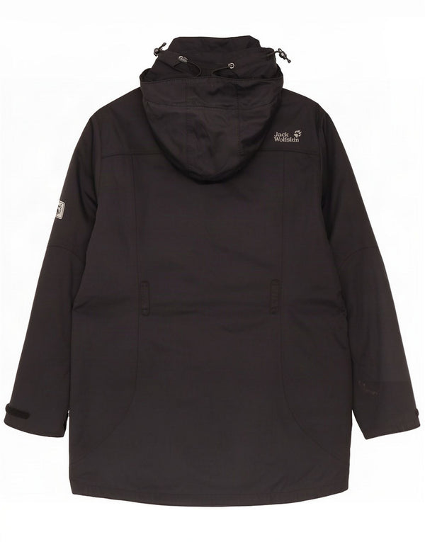 Jaqueta Parka feminina com capuz Jack Wolfskin Reino Unido 18/20 XL Poliamida azul marinho