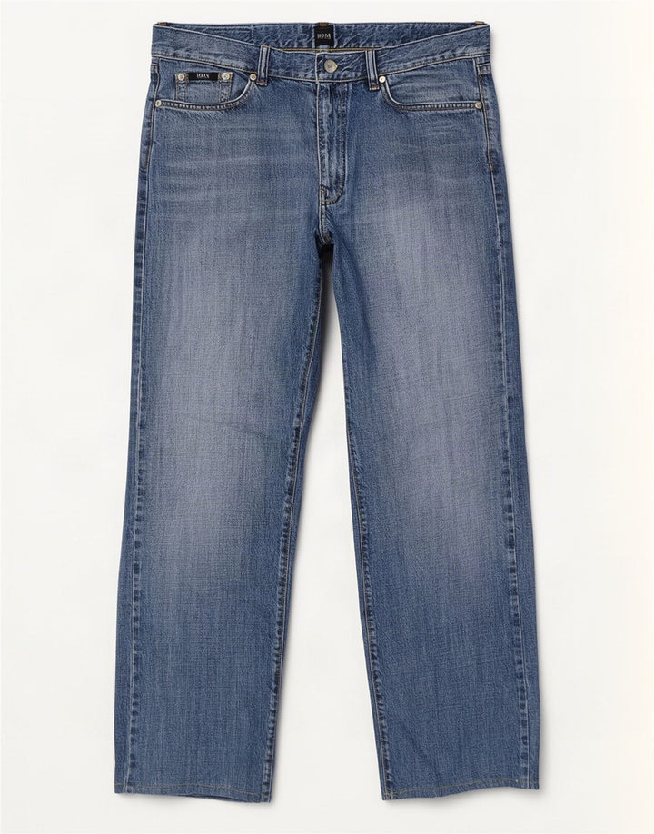 Hugo Boss Jeans reto masculino W34 L29 algodão azul