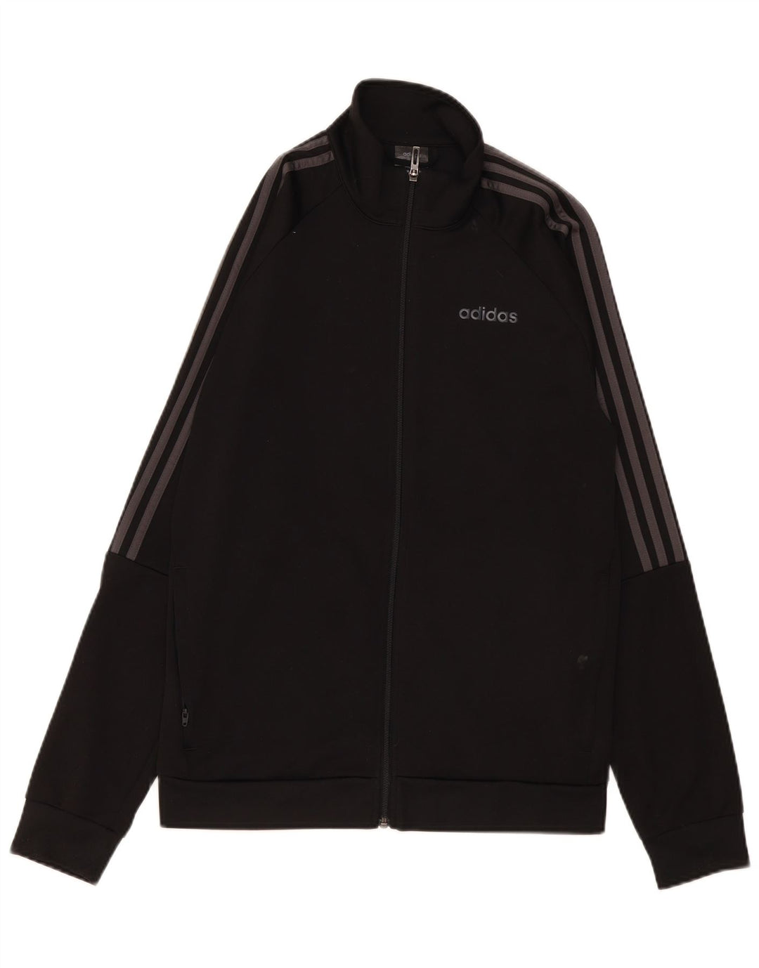 Adidas Mens Climalite Tracksuit Top Jacket UK 40/42 Médio Preto Poliéster