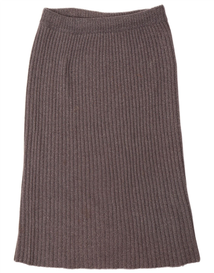 Saia midi feminina JOHN ROCHA grande W34 lã cinza