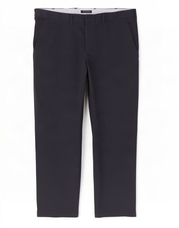 Tommy Hilfiger Calça Chino Masculina Reta W42 L32 Azul Marinho Algodão