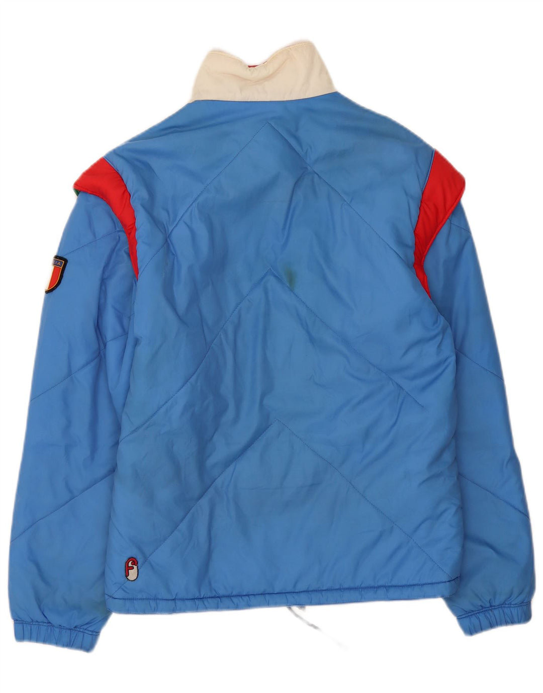 Jaqueta acolchoada masculina La Font IT 48 poliamida colorblock azul médio