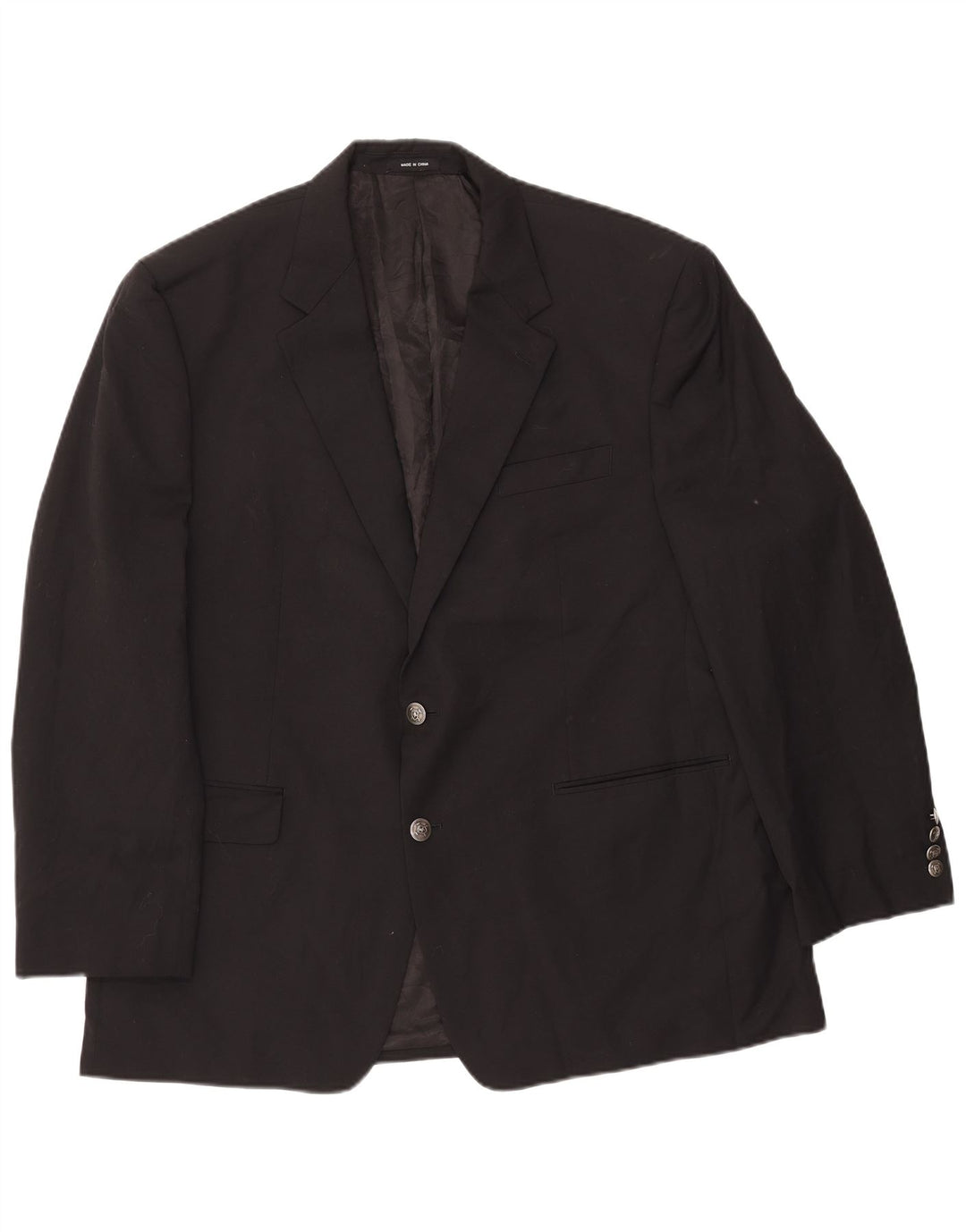 Ralph Lauren Jaqueta blazer masculina de 2 botões Reino Unido 46 2XL lã preta