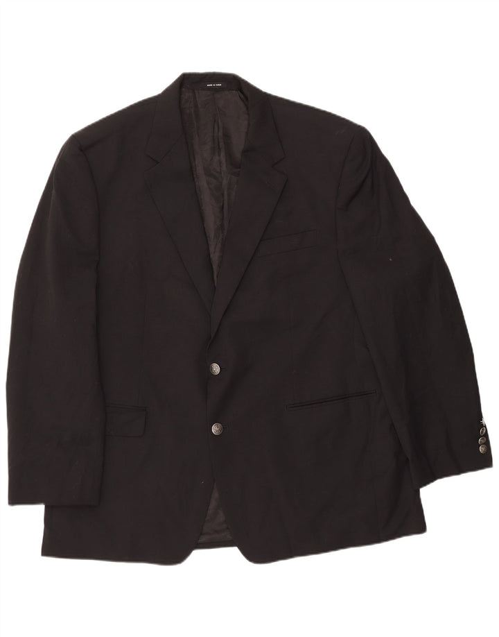 Ralph Lauren Jaqueta blazer masculina de 2 botões Reino Unido 46 2XL lã preta