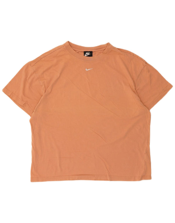 Camiseta Nike Masculina Loose Fit Top Pequeno Algodão Rosa