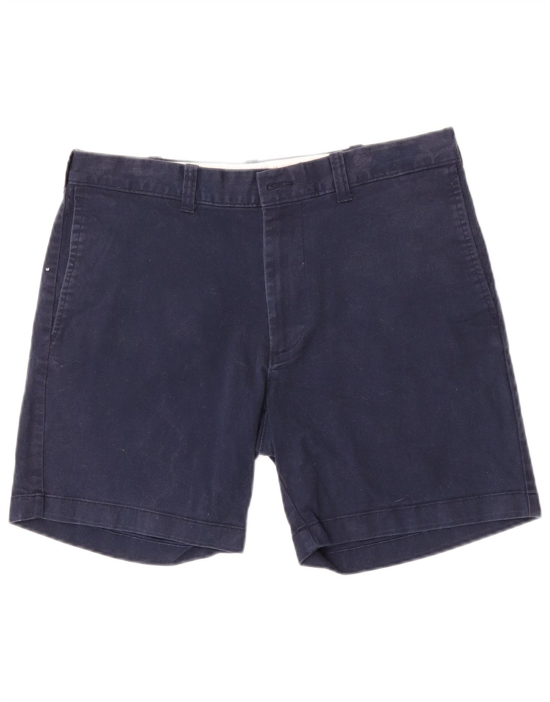 J. Crew Mens Flex Regular Fit Chino Shorts W33 Médio Azul Marinho Algodão