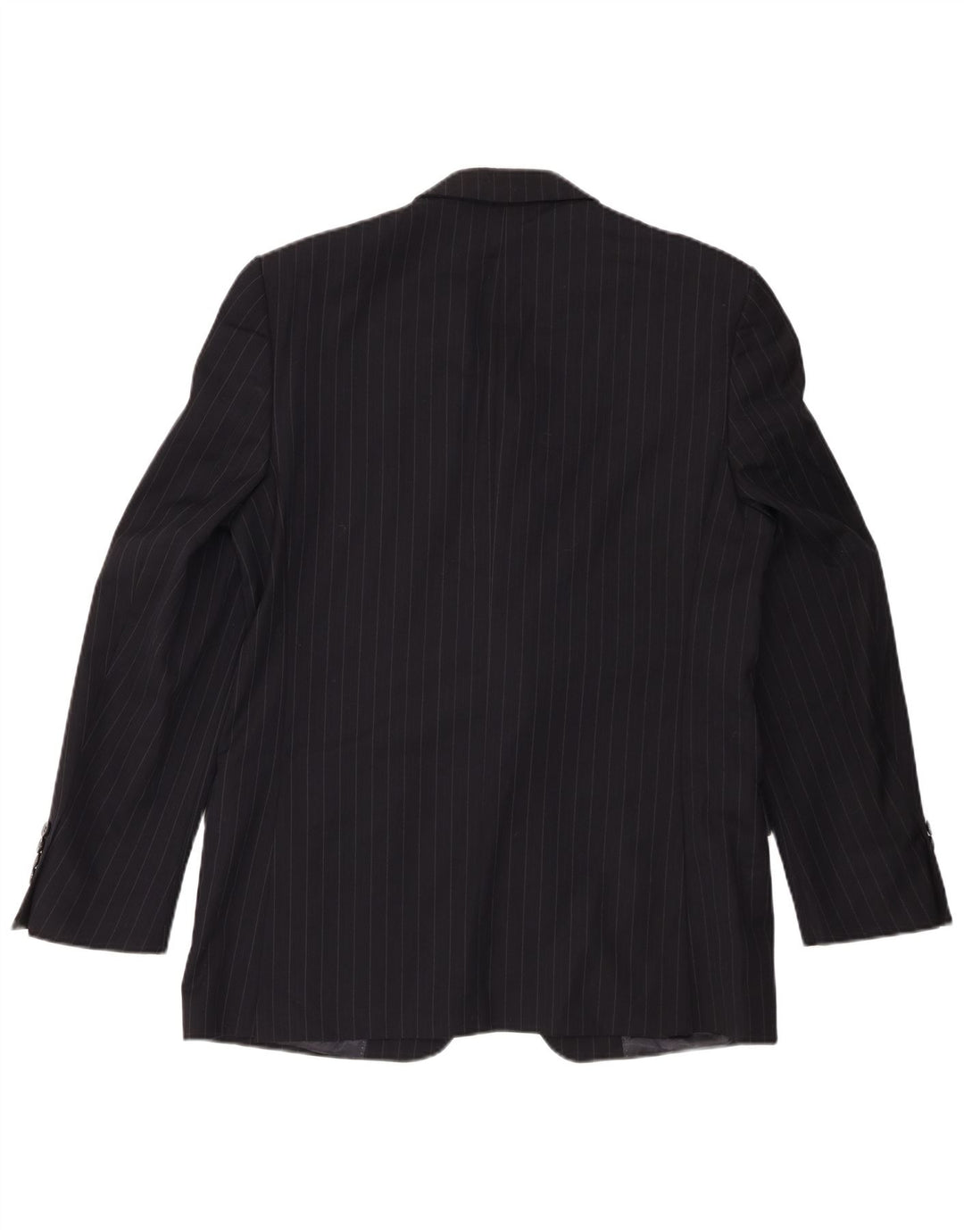 Jaqueta blazer masculina Zara com 2 botões EU 50 lã listrada preta média