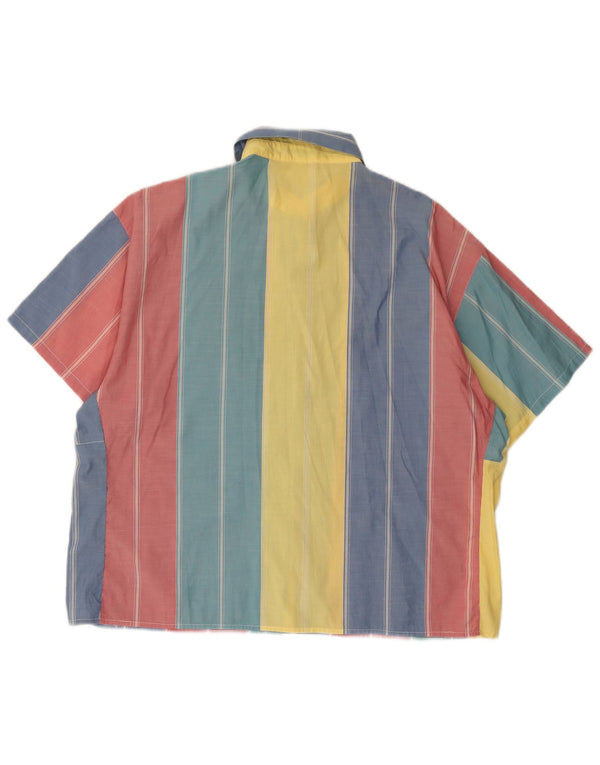 Camisa feminina de manga curta Les Copains XL listrada multicolorida