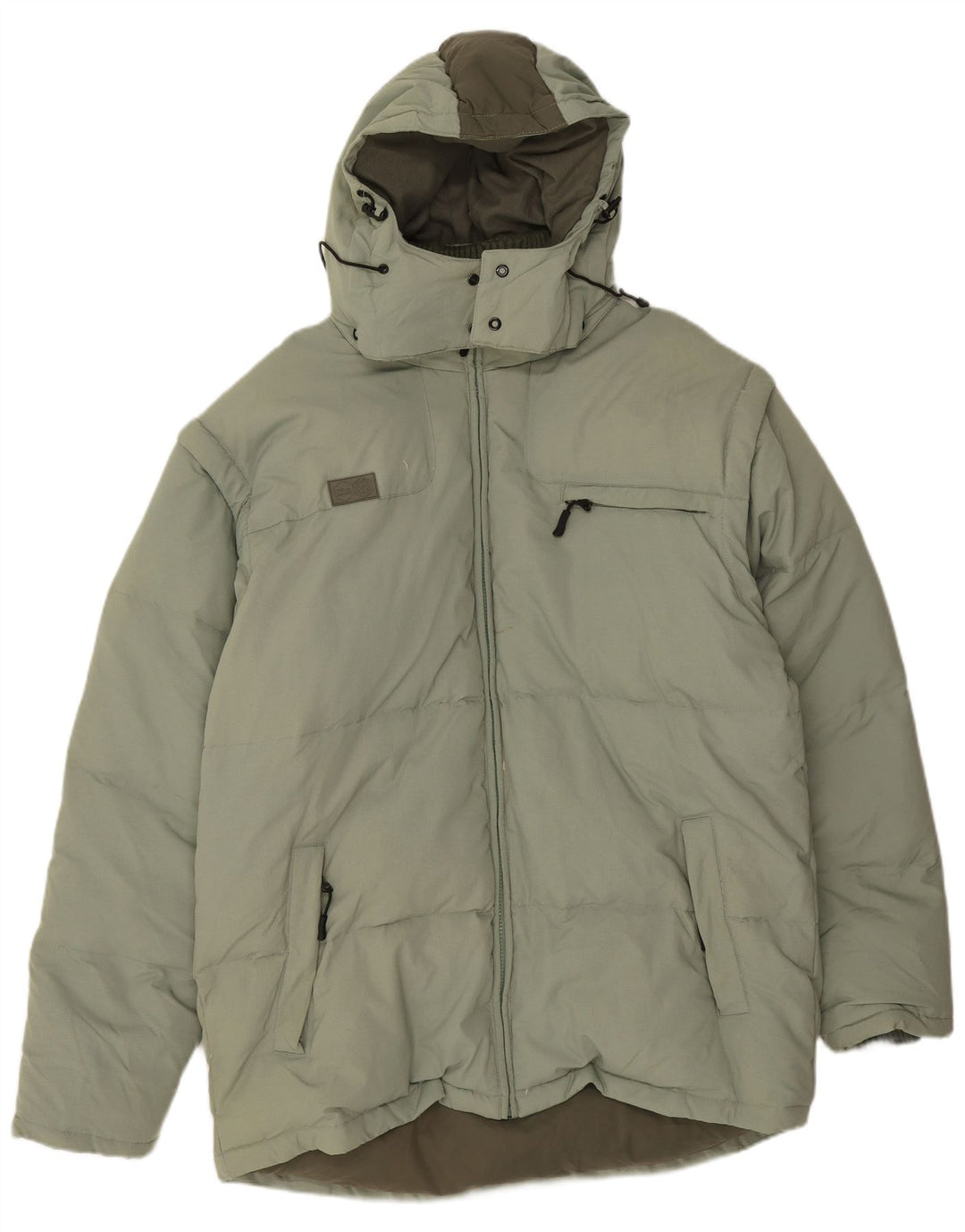 Jaqueta masculina Fila com capuz acolchoada UK 42 XL verde poliamida