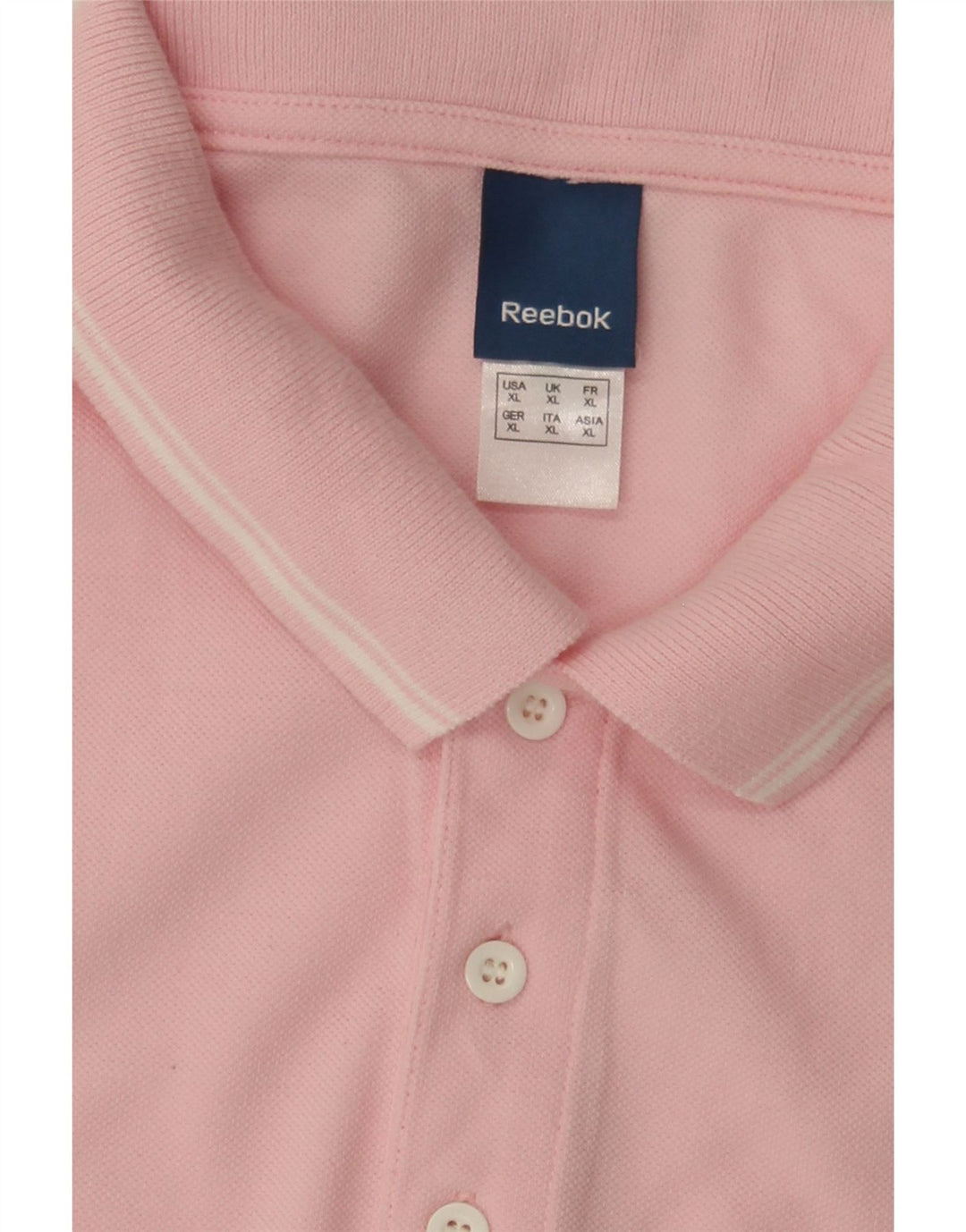 REEBOK Mens Polo Shirt XL Pink Cotton Vintage Reebok and Second-Hand Reebok from Messina Hembry 