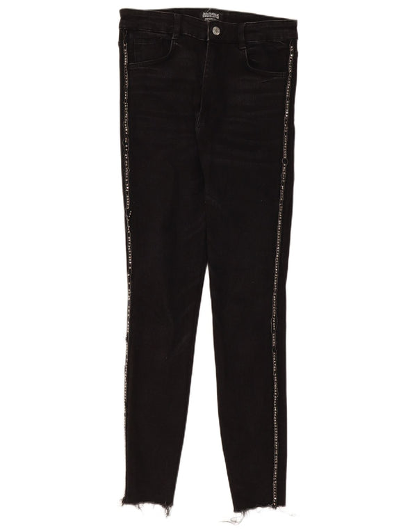 Zara Jeans Skinny Feminino EU 38 Pequeno W28 L28 Preto