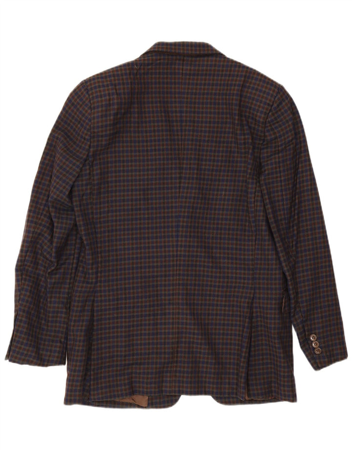 Aquascutum Jaqueta Blazer Masculina com 2 Botões Reino Unido 38 Médio Multicolorido Gingham