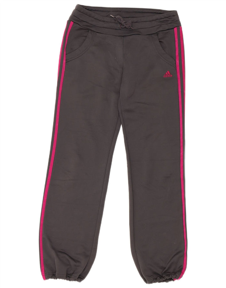 Calça de treino feminina Adidas Joggers UK 12 poliéster cinza médio