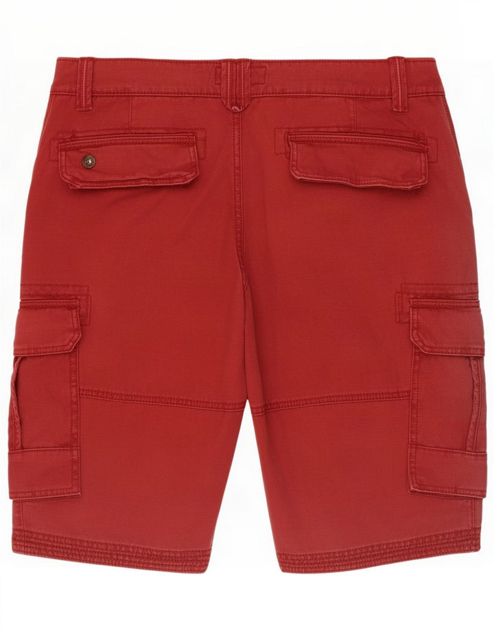 Shorts cargo masculinos Fat Face Grande W36 Algodão Vermelho