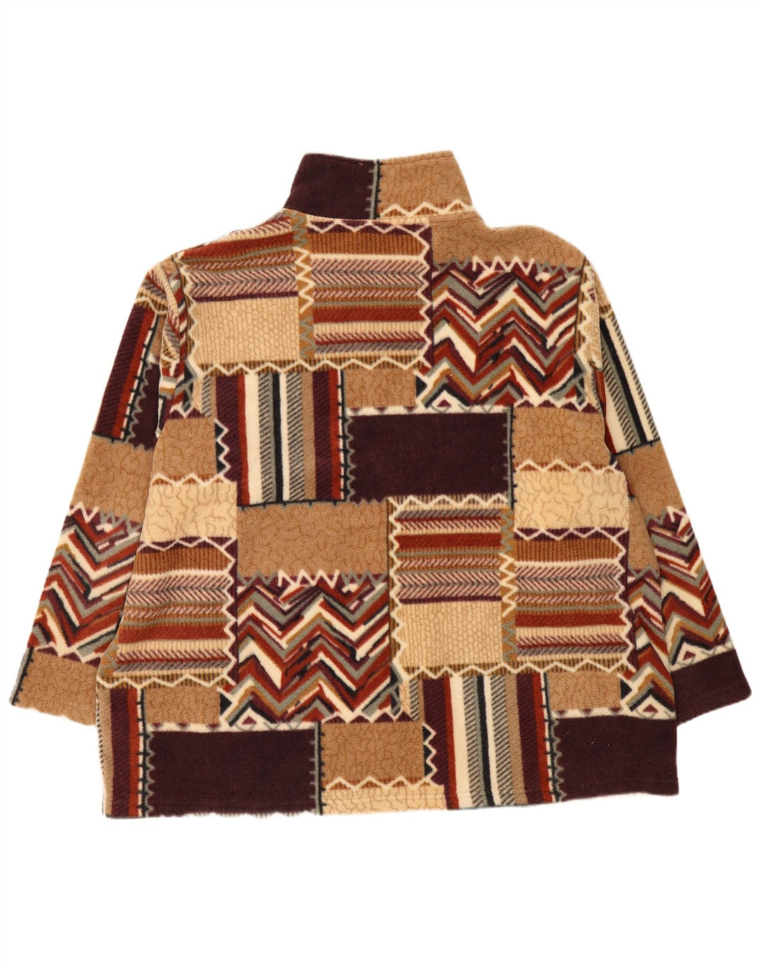 Jaqueta de lã masculina vintage EU 56 3XL poliéster multicolorido patchwork