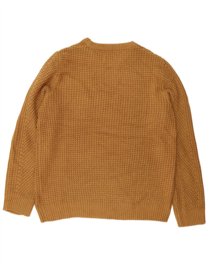 JACK & JONES Suéter masculino com gola redonda, grande algodão marrom