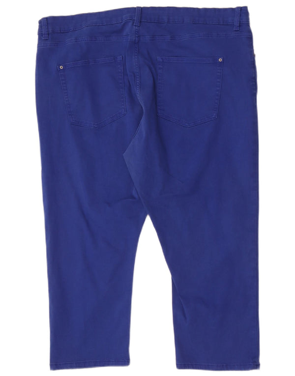 Calça capri feminina super skinny Marks & Spencer Reino Unido 20 2XL W38 L21 azul