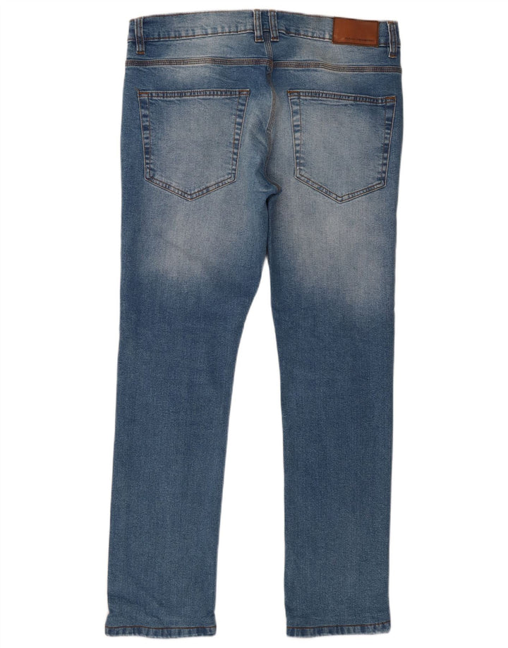 French Connection Masculino Slim Jeans W36 L32 Azul Algodão