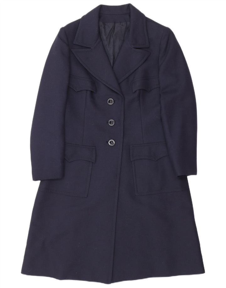Sobretudo feminino vintage IT 48 XL azul marinho