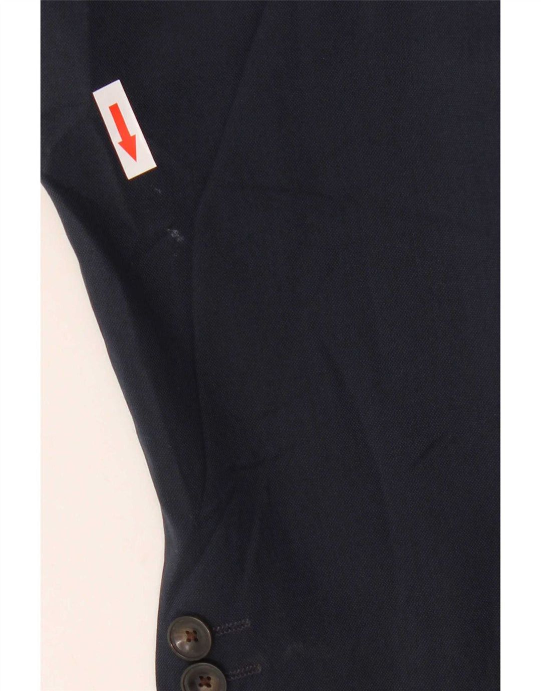 Jaqueta blazer masculina de 2 botões Marks & Spencer Reino Unido 46 3XL azul marinho poliéster