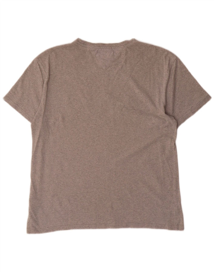 Camiseta feminina TOMMY HILFIGER Regular Fit com estampa gráfica Reino Unido 14 cinza médio