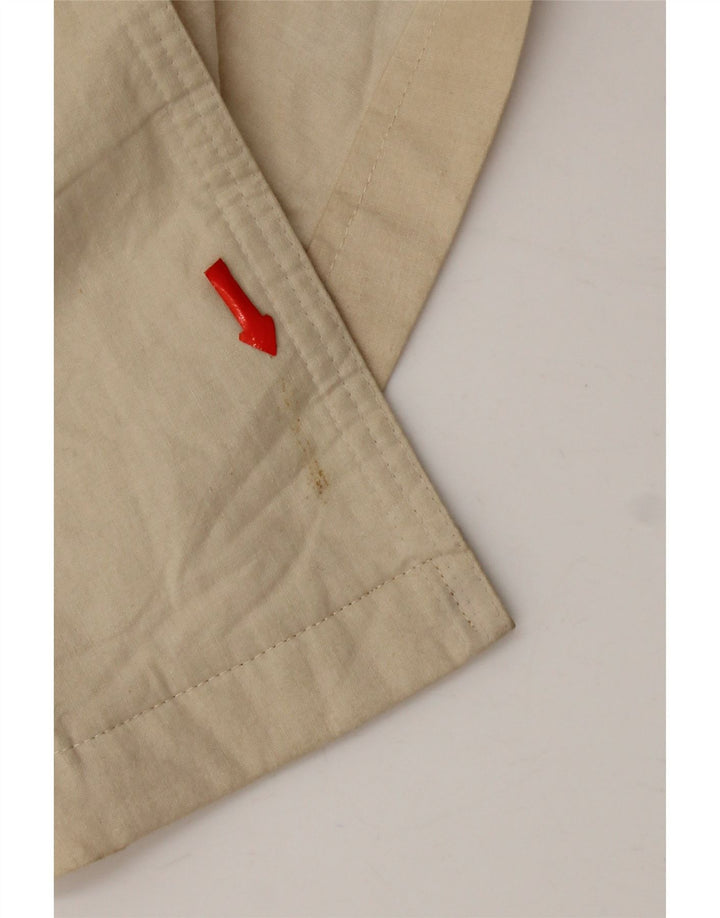 Trench coat masculino vintage com peito duplo Reino Unido 38 bege médio