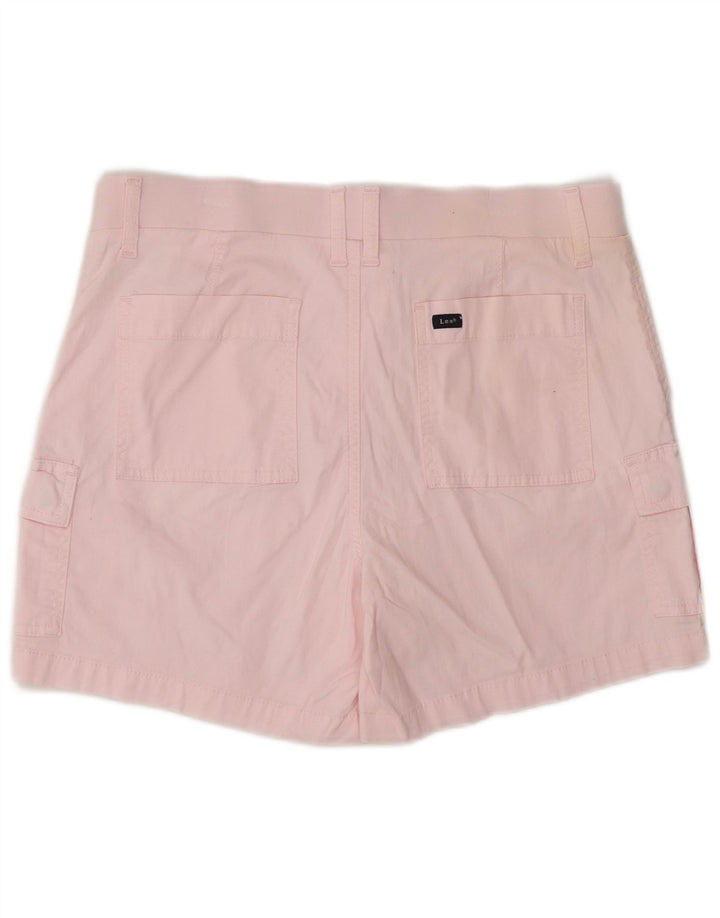 Shorts cargo feminino de ajuste regular LEE US 12 grande W34 algodão rosa