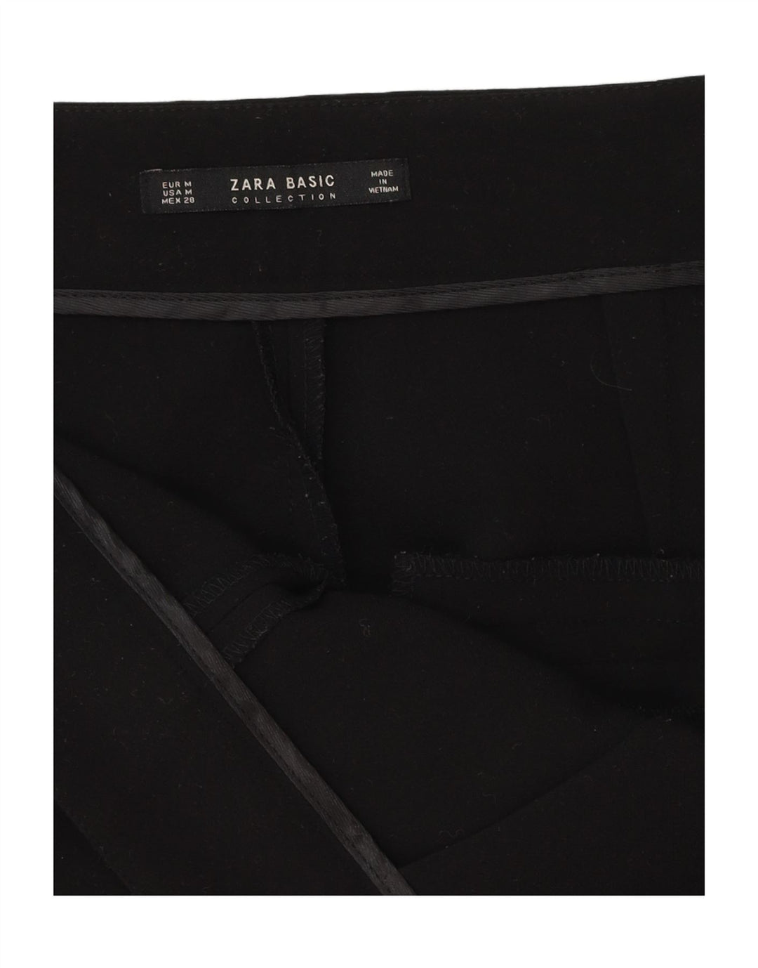 Zara Calça feminina casual cônica média W30 L26 preta