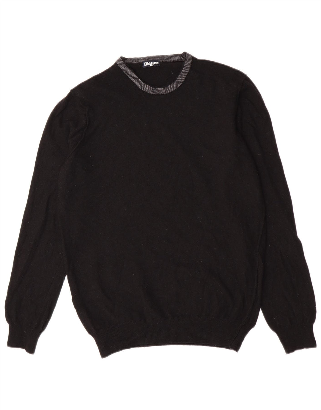 Suéter masculino Blauer com gola redonda, preto médio