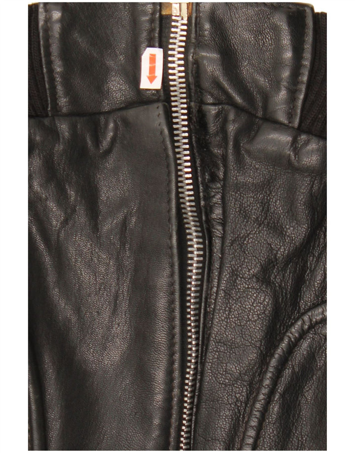 Jaqueta de couro masculina VINTAGE UK 40 grande couro preto