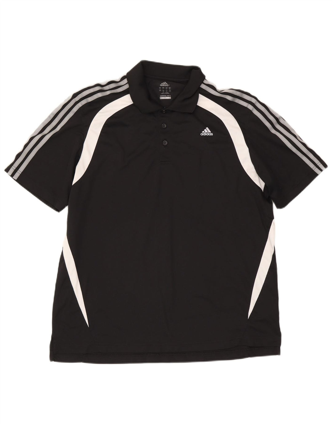 Adidas Mens Climalite Polo Shirt XL Preto Colorblock Poliéster