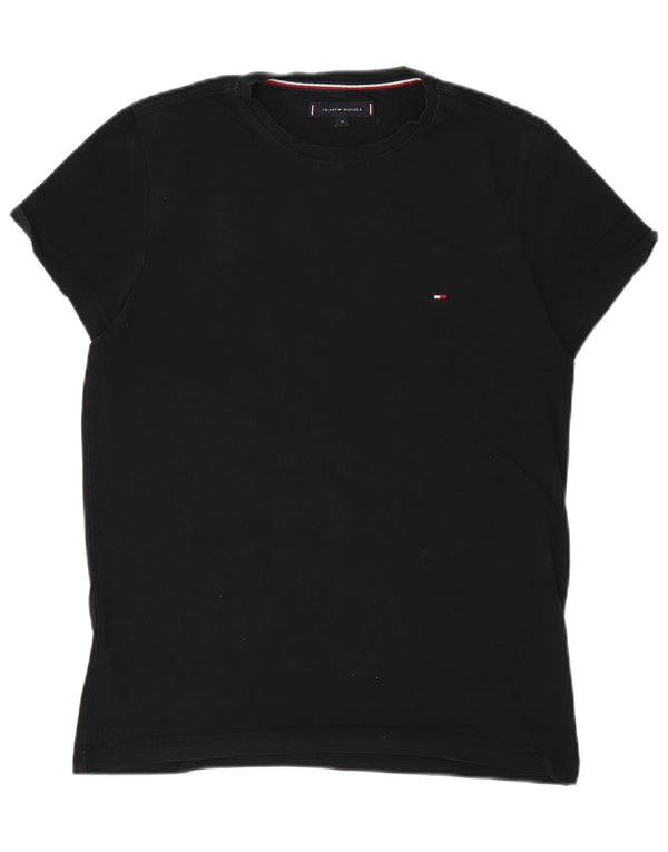 Camiseta masculina Tommy Hilfiger Top médio algodão preto